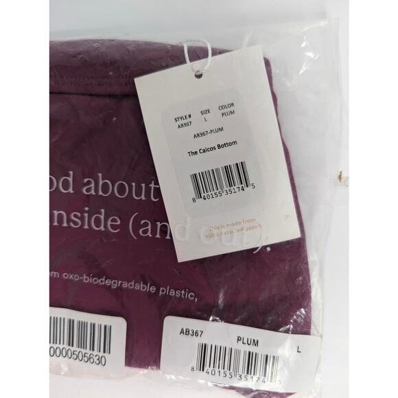 Andie Swim Bikini Bottom The Caicos Plum Red Large Swimwear Swimsuit - Picture 3 of 6